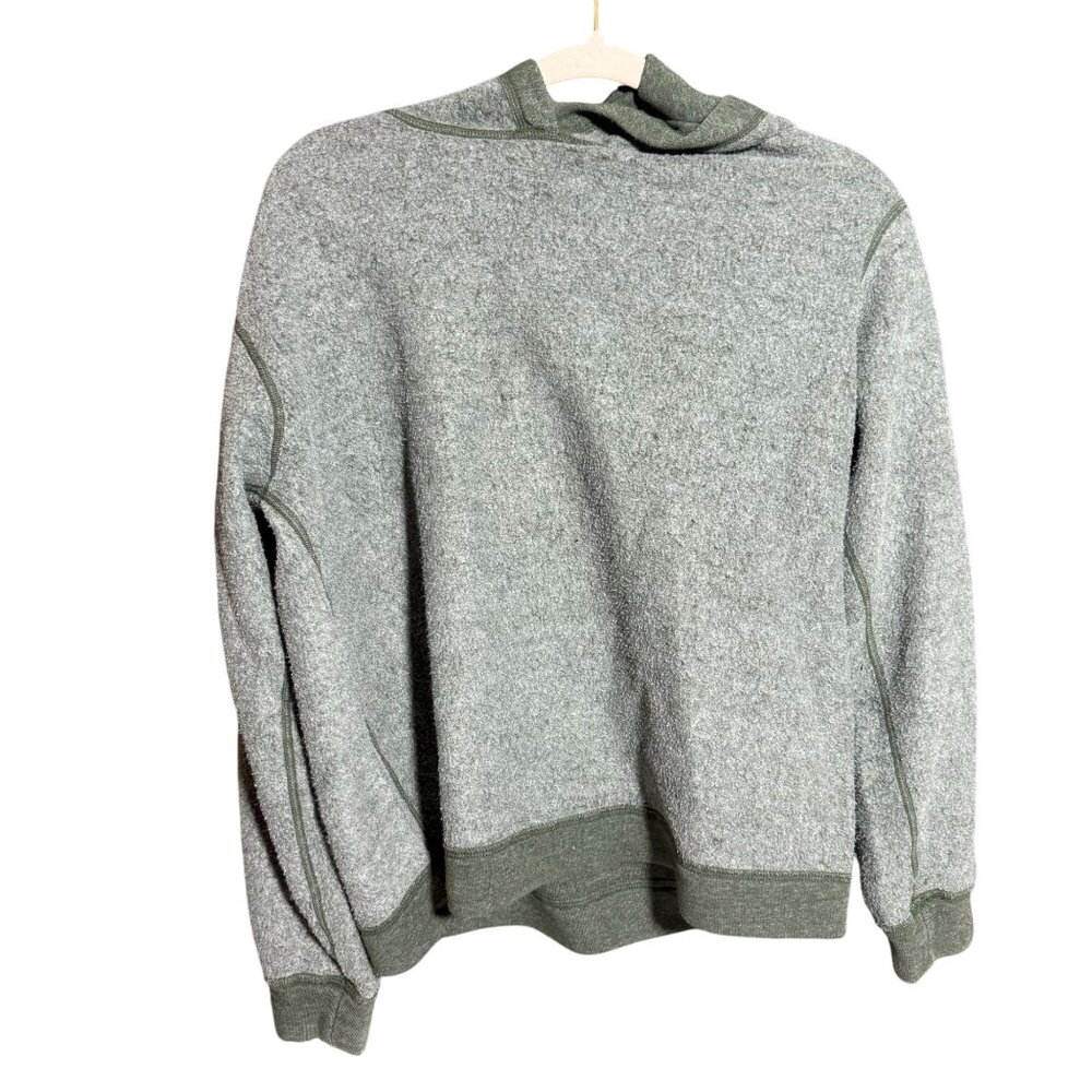 Michael Stars Long Sleeve Pullover Hoodie Womens Medium Gray Green Everyday